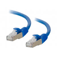 C2G Cat6a Booted Shielded (STP) Network Patch Cable - Patch cable - RJ-45 (M) to RJ-45 (M) - 3 m - STP - CAT 6a - molded, snagless, stranded - blue