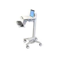 Ergotron StyleView EMR Laptop Cart, SV40 - Cart for notebook / keyboard / mouse - plastic, aluminium, zinc-plated steel - grey, white, polished aluminium - screen size: up to 17.3 Inches