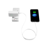 Targus 2-in-1 USB Wall Charger & Power Bank - Power bank / power adapter - 2100 mAh (USB) - white - Australia, United Kingdom, United States, Europe Targus 2-in-1 USB Wall Charger & Power Bank - Power bank / power adapter - 2100 mAh (USB) - white - Australia, United Kingdom, United States, Europe