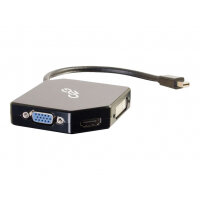 C2G DisplayPort to HDMI, VGA, or DVI Adapter Converter - Video converter - DVI, HDMI, VGA - DVI, HDMI, VGA - black