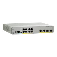 Cisco Catalyst 2960CX-8TC-L - Switch - Managed - 8 x 10/100/1000 + 2 x SFP + 2 x 10/100/1000 (uplink) - desktop, rack-mountable, DIN rail mountable, wall-mountable Cisco Catalyst 2960CX-8TC-L - Switch - Managed - 8 x 10/100/1000 + 2 x SFP + 2 x 10/100/1000 (uplink) - desktop, rack-mountable, DIN rail mountable, wall-mountable