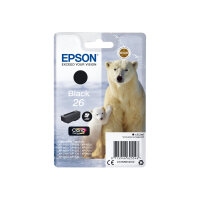 Epson 26 (T2601) Black Original Ink Cartridge Capacity 6.2 ml For Expression Premium XP-510, 520, 600, 605, 610, 615, 620, 625, 700, 710, 720, 800, 810, 820 (C13T26014012)