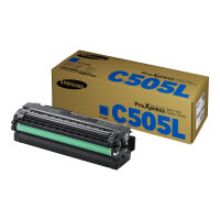 Samsung CLT-C505L - High Yield - cyan - original - toner cartridge (SU035A) - for ProXpress SL-C2620DW, SL-C2670FW, SL-C2680FX Samsung CLT-C505L - High Yield - cyan - original - toner cartridge (SU035A) - for ProXpress SL-C2620DW, SL-C2670FW, SL-C2680FX