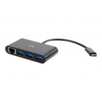 C2G USB-C to Ethernet Adapter with 3-Port USB Hub - Network adapter - USB-C - Gigabit Ethernet x 1 + USB 3.0 x 3 - black C2G USB-C to Ethernet Adapter with 3-Port USB Hub - Network adapter - USB-C - Gigabit Ethernet x 1 + USB 3.0 x 3 - black
