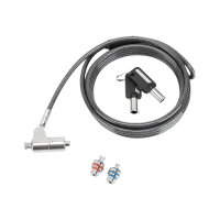 Targus Defcon 3-in-1 Keyed Cable Lock - Security cable lock - silver - 2 m Targus Defcon 3-in-1 Keyed Cable Lock - Security cable lock - silver - 2 m