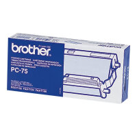 Brother PC75 - Black - print ribbon cassette - for FAX-T102, T104, T106 Brother PC75 - Black - print ribbon cassette - for FAX-T102, T104, T106
