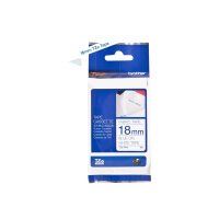 Brother TZe-FA4 - Fabric - blue on white - Roll (1.8 cm x 3 m) 1 roll(s) tape - for P-Touch PT-3600, D400, D450, D600, E300, E550, H101, H300, H500, P700, P750, P900, P950