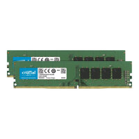 Crucial - DDR4 - 32 GB Kit : 2 x 16 GB - DIMM 288-pin - 2666 MHz / PC4-21300 - CL19 - 1.2 V - unbuffered - non-ECC Crucial - DDR4 - 32 GB Kit : 2 x 16 GB - DIMM 288-pin - 2666 MHz / PC4-21300 - CL19 - 1.2 V - unbuffered - non-ECC