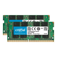 Crucial - DDR4 - 32 GB Kit : 2 x 16 GB - SO-DIMM 260-pin - 2666 MHz / PC4-21300 - CL19 - 1.2 V - unbuffered - non-ECC Crucial - DDR4 - 32 GB Kit : 2 x 16 GB - SO-DIMM 260-pin - 2666 MHz / PC4-21300 - CL19 - 1.2 V - unbuffered - non-ECC