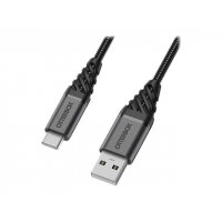 OtterBox Premium - USB cable - USB-C (M) to USB (M) - USB 2.0 - 3 A - 2 m - dark ash black OtterBox Premium - USB cable - USB-C (M) to USB (M) - USB 2.0 - 3 A - 2 m - dark ash black