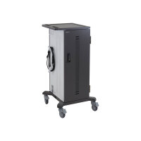 Ergotron YES35 - Cart (charge only) for 35 cellular phones / tablets / eBook readers - lockable - grey, white - screen size: up to 10"