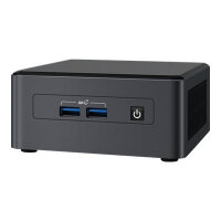 Intel Next Unit of Computing Kit 11 Pro - NUC11TNHv5 - Barebone - mini PC - 1 x Core i5 1145G7 / 1.1 GHz - RAM 0 GB - Iris Xe Graphics - GigE, 2.5 GigE - WLAN: 802.11a/b/g/n/ac/ax, Bluetooth 5.1 Intel Next Unit of Computing Kit 11 Pro - NUC11TNHv5 - Barebone - mini PC - 1 x Core i5 1145G7 / 1.1 GHz - RAM 0 GB - Iris Xe Graphics - GigE, 2.5 GigE - WLAN: 802.11a/b/g/n/ac/ax, Bluetooth 5.1