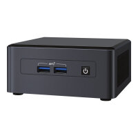 Intel Next Unit of Computing Kit 11 Pro Kit - NUC11TNHv7 - Barebone - mini PC - 1 x Core i7 1185G7 / 3 GHz - vPro - RAM 0 GB - Iris Xe Graphics - GigE, 2.5 GigE - WLAN: Bluetooth 5.0, 802.11a/b/g/n/ac/ax Intel Next Unit of Computing Kit 11 Pro Kit - NUC11TNHv7 - Barebone - mini PC - 1 x Core i7 1185G7 / 3 GHz - vPro - RAM 0 GB - Iris Xe Graphics - GigE, 2.5 GigE - WLAN: Bluetooth 5.0, 802.11a/b/g/n/ac/ax