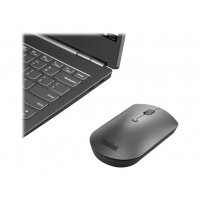 Lenovo ThinkPad Silent - Mouse - right and left-handed - blue optical - 3 buttons - wireless - Bluetooth 5.0 - iron grey - retail - for IdeaCentre G5 14AMR05; ThinkCentre M60; ThinkEdge SE30; ThinkPad L14 Gen 2; P14s Gen 2