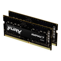 Kingston FURY Impact - DDR4 - kit - 16 GB: 2 x 8 GB - SO-DIMM 260-pin - 2666 MHz / PC4-21300 - CL15 - 1.2 V - unbuffered - non-ECC - black