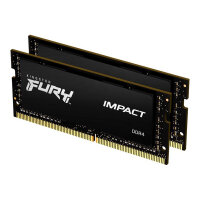 Kingston FURY Impact - DDR4 - kit - 64 GB: 2 x 32 GB - SO-DIMM 260-pin - 3200 MHz / PC4-25600 - CL20 - 1.2 V - unbuffered - non-ECC - black