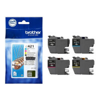 Brother LC421 - 4-pack - black, yellow, cyan, magenta - original - ink cartridge - for Brother DCP-J1140DW, MFC-J1010DW