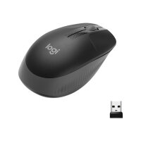 Logitech M190 - Mouse - optical - 3 buttons - wireless - USB wireless receiver - charcoal