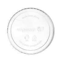 Vegware Deli Container Lid Round 8-32oz Clear (Pack of 50) VDC-120H