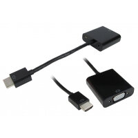 Cables Direct HDHSV-HDMI video cable adapter HDMI Type A (Standard) VGA (D-Sub) + 3.5mm Black
