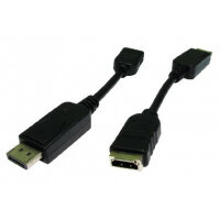 Cables Direct HDHDPORT-005CAB video cable adapter 0.15 m DisplayPort HDMI Black
