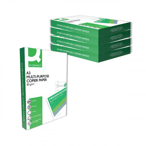 Q-Connect Copier Paper A3 80gsm White Pack of 2500 KF01089B