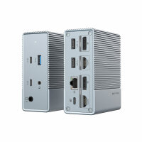 HYPER HDG212B notebook dock/port replicator Docking USB 3.2 Gen 2 (3.1 Gen 2) Type-C Silver