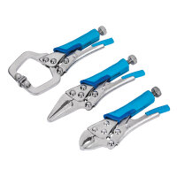 BlueSpot Tools Mini Locking Pliers Set, 3 Piece