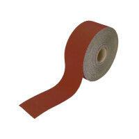 Faithfull Aluminium Oxide Sanding Paper Roll Red Heavy-Duty 115mmx50m 40G