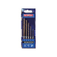 Faithfull HSSE M35 Cobalt Quick-Change Impact Drill Bit Set, 5 Piece