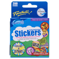 Clever Kidz 200 Reward Stickers Roll - Motivational Stickers for Kids