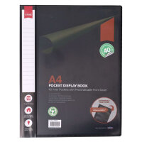 Concept 40 Pocket Display Book A4 - Black - Protect Your Documents