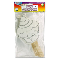 Crafty Bitz Lollipop Cupcake Fans Pack of 10 - Fun and Colourful Craft