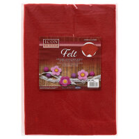 Icon Craft Felt Sheets Pack of 10 A4 - Red - Bright Craft Material
