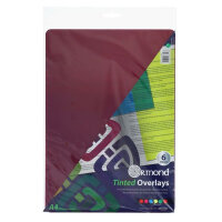 Ormond Tinted Overlays Pack of 6 A4 - Colourful Reading Aids