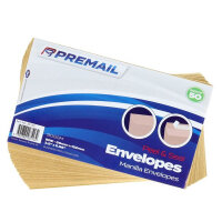 Premail Bre Peel & Seal Envelopes Manilla Pack of 50 - Bulk Value for Efficient Mailing