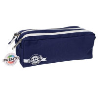 Premto Pencil Case 3 Pocket Admiral Blue - Ideal for School, Office or Travel Use