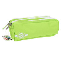 Premto 3 Pocket Pencil Case Caterpillar Green - Ideal for School and Office Supplies