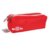 Premto 3 Pocket Pencil Case Ketchup Red - Great for Young Students and Artists