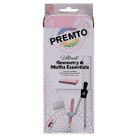 Premto Maths Set 9 Piece Pink Sherbet - Stylish and Practical for Every Student