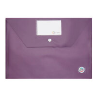 Premto A4 Button Document Wallet - Grape Juice - Secure & Stylish for Document Organization
