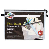 Premier A4+ Extra Durable Mesh Storage Wallet Clear Pearl - Durable and Flexible for Daily Use