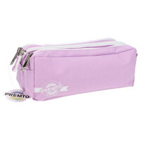 Premto Pastel Pencil Case 3 Pocket Wild Orchid - Durable and Spacious for School or Office