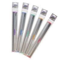 Premto Pastel Aluminium Ruler With Grip 30cm Assorted Colours - Perfect for Precise Measurements