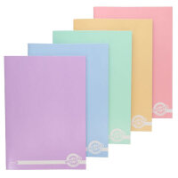 Premto A4 Pastel Manuscript Book 120 Pages Assorted Colours - Ideal for Notes and Journaling