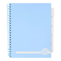 Premier A4 Pastel Wiro Notebook 5 Subject, 200 Pages Assorted Colours - Organize Your Projects Easily