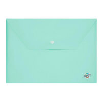 Premier A4 Pastel Button Document Wallet Mint Magic - Protect Your Important Documents