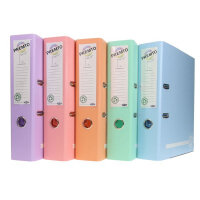 Premto Pastel Lever Arch File A4 75mm - Assorted Colours - Durable Filing Solution