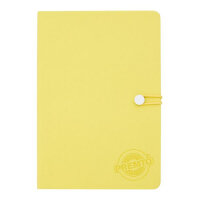 Premier A5 Pastel Hardcover PU Notebook with Elastic 192 Pages, Primrose - Perfect for Organized Writing