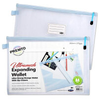Premier B4+ Pastel Ultramesh Expanding Wallet Cornflower Blue - Secure, Durable Document Holder